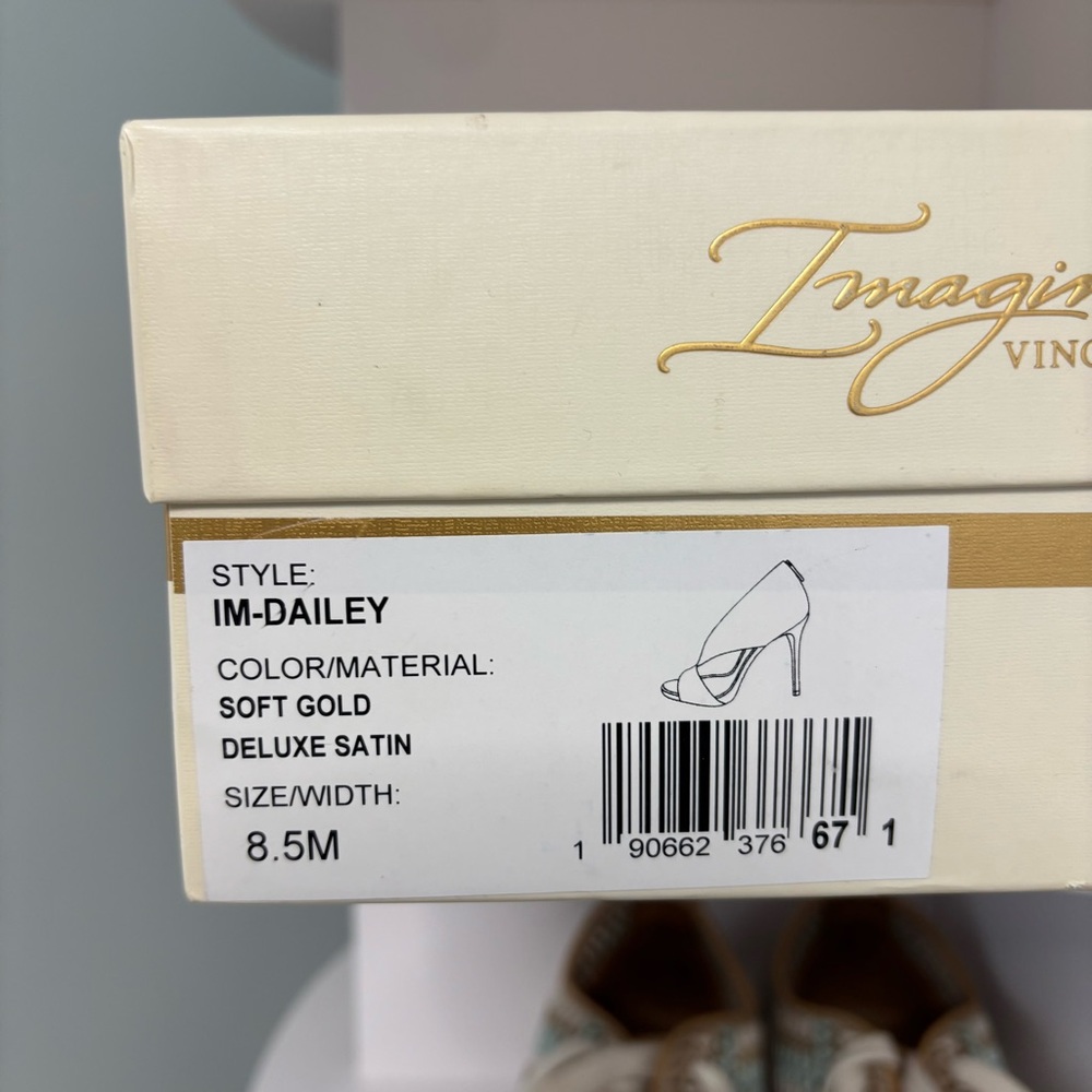 Vince Camuto Soft Gold Satin Heels